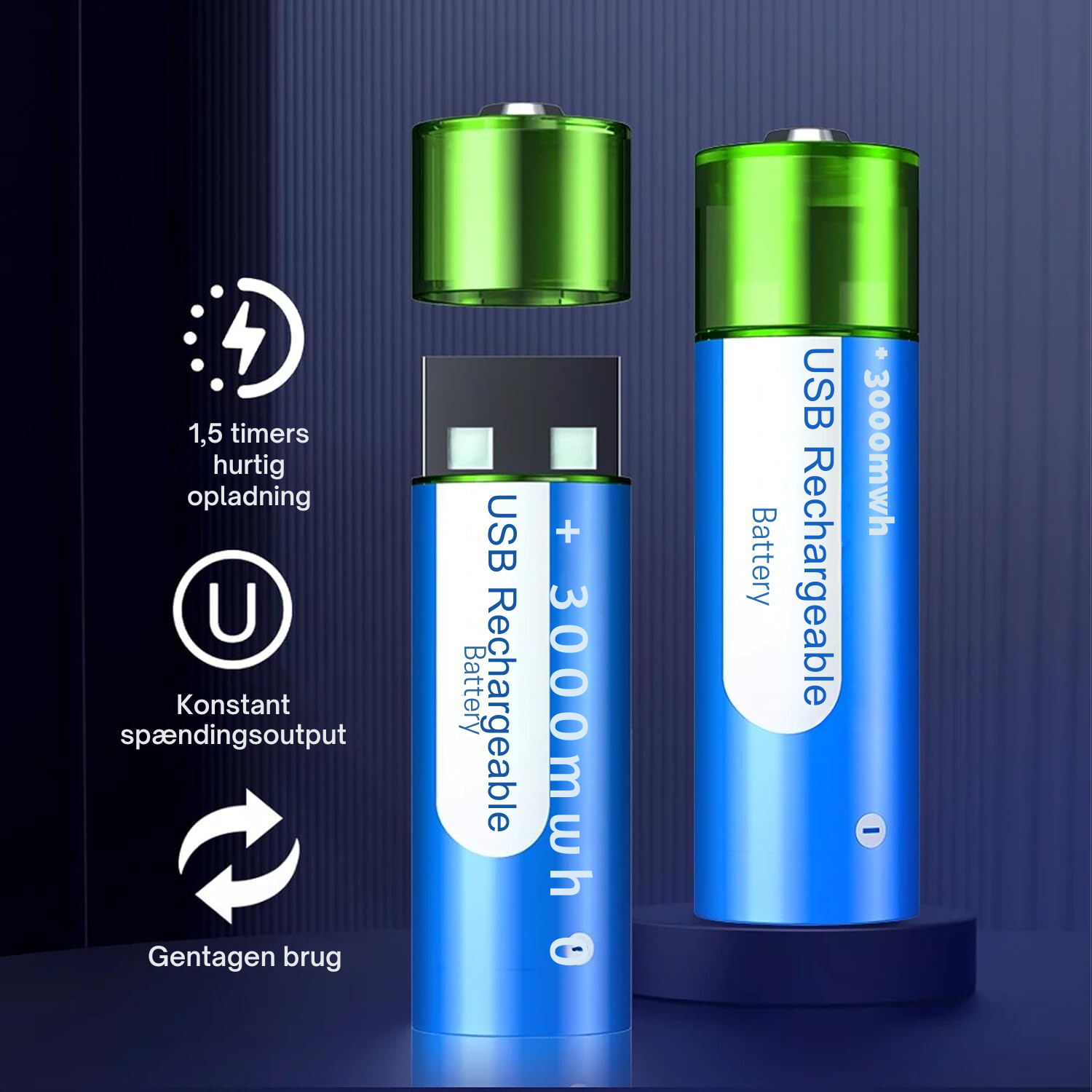 PowerLink USB-genopladelige AA-batterier - få strøm med lethed