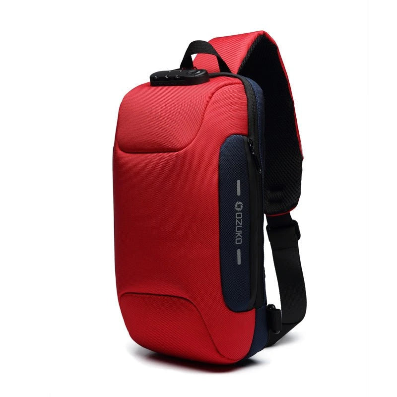 Tyverisikret Crossbody Taske med USB-Opladning | Ergonomisk & Praktisk