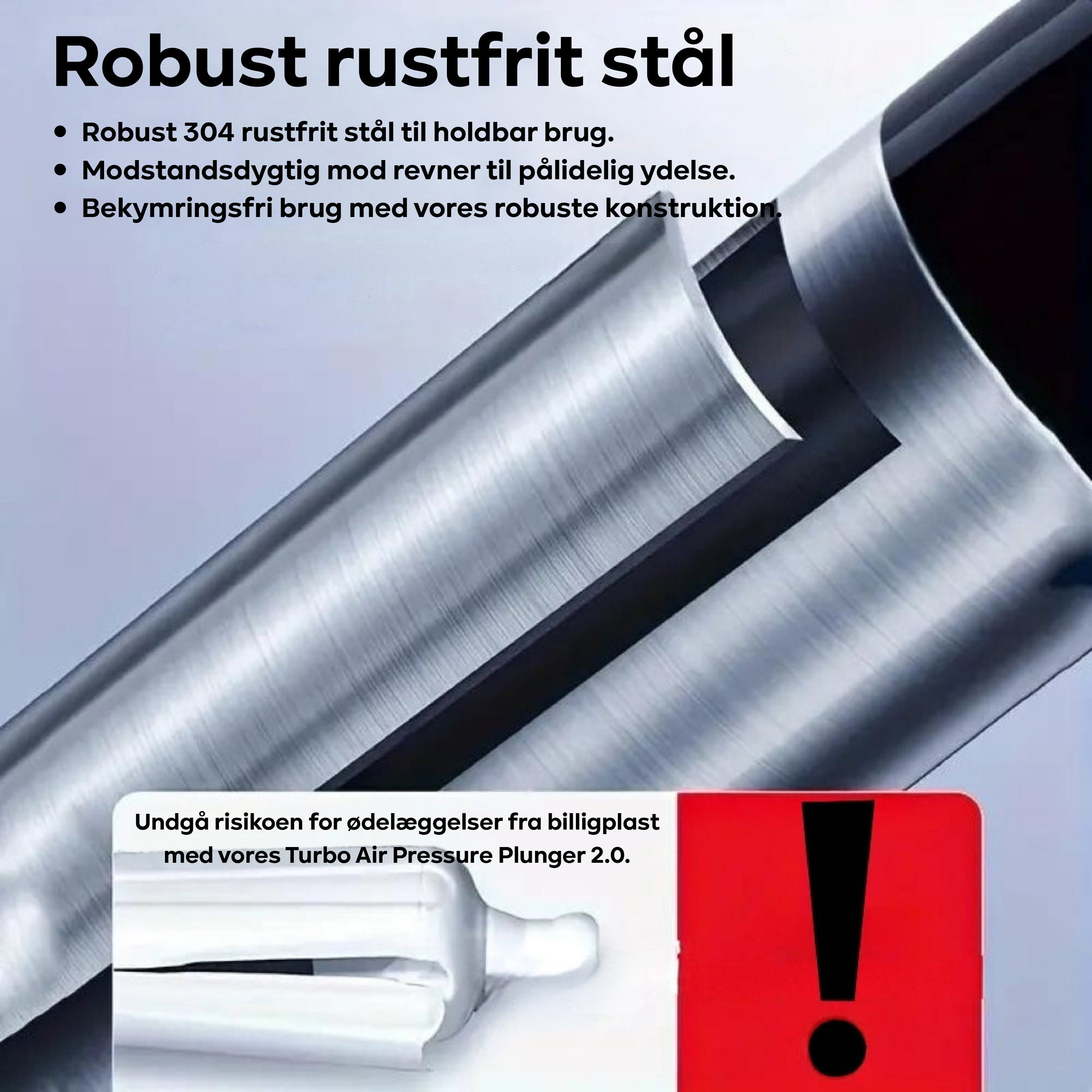 Improved Turbo Air Pressure Plunger 2.0™ - Renser alle tilstoppede afløb!