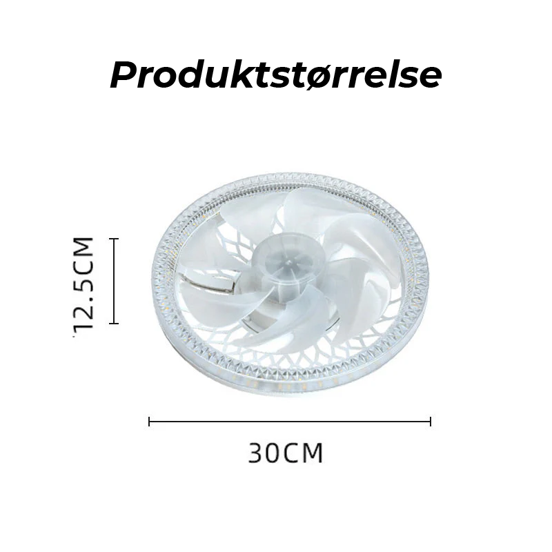 #2-i-1 Lydløs Justerbar Ventilatorlampe med Fjernbetjening