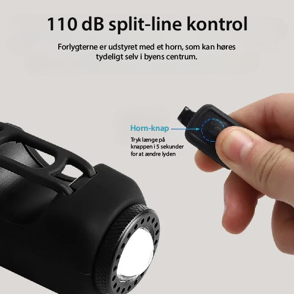 VeloShield 110: Cykelhorn og lygte til alt slags vejr