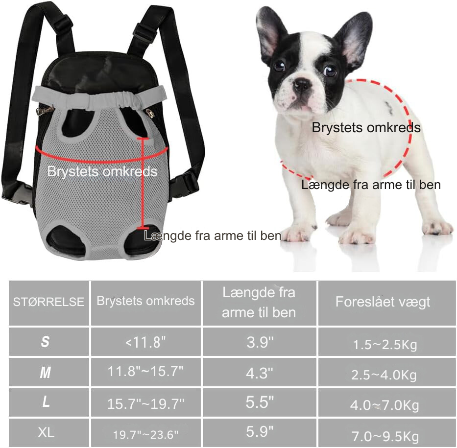 PawPack™ – Ergonomisk og Komfortabel Rygsæk til Kæledyr | Perfekt til Hunde & Katte på Farten