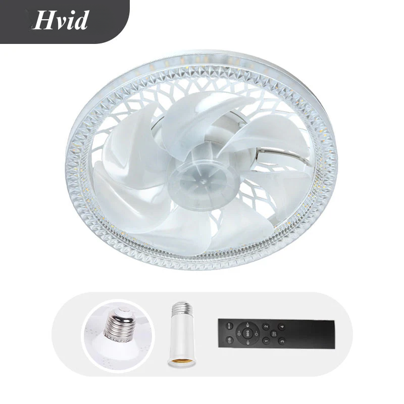 #2-i-1 Lydløs Justerbar Ventilatorlampe med Fjernbetjening