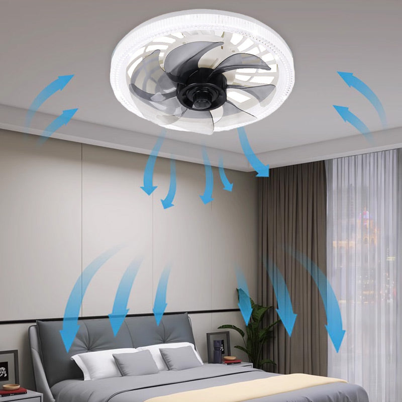 #2-i-1 Lydløs Justerbar Ventilatorlampe med Fjernbetjening